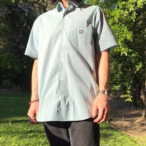 Light Blue DC Skate Short Sleeve Button Up Shirt
